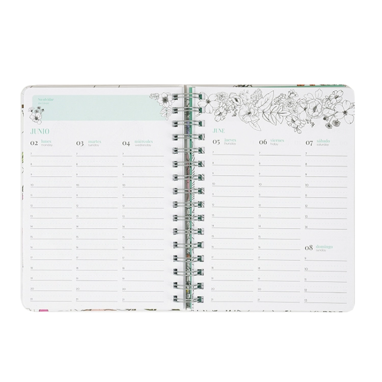 Agenda Mooving 2026 Coloring Therapy Espiralada 15 x 21 cm Semana a la Vista Art.1404178